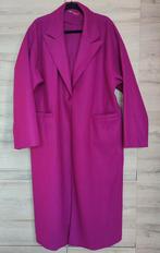 Oversized fuchsia Mantel tot maat 48, Ophalen of Verzenden, Zo goed als nieuw, Maat 46/48 (XL) of groter, Zwart