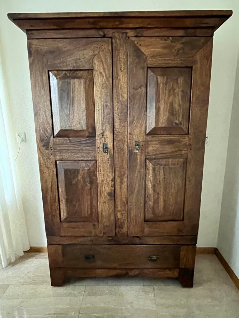 Teak Houten Wandkast Buffetkast Opbergkast Kabinetkast, Huis en Inrichting, Ophalen, Teakhout, Zo goed als nieuw, Minder dan 150 cm