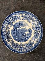 Delfts Blauw Bord met Romantisch Landschap, Antiek en Kunst, Ophalen