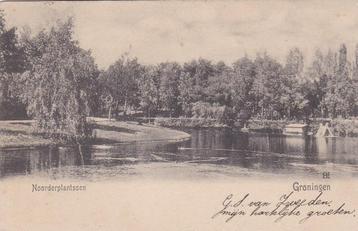 16814  Groningen Noorderplantsoen zeer oude mooie kaart 1904 beschikbaar voor biedingen