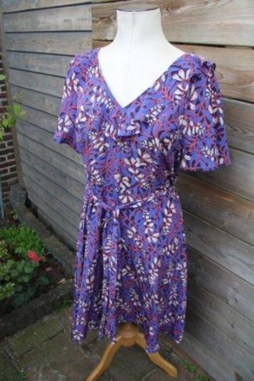 Jurk blauw/ oranje Karen Millen mt E44 zijde Vaste prijs AAN beschikbaar voor biedingen