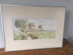 Aquarel van  Bart Rietman      "zicht  op  de  Wilpse  Klei", Antiek en Kunst, Kunst | Schilderijen | Klassiek, Ophalen