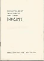 Ducati 860 GT specifications + electrisch schema', Motoren, Ducati