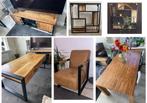 Interieur (set) industrieel/mangohout alles voor €600,-, Ophalen