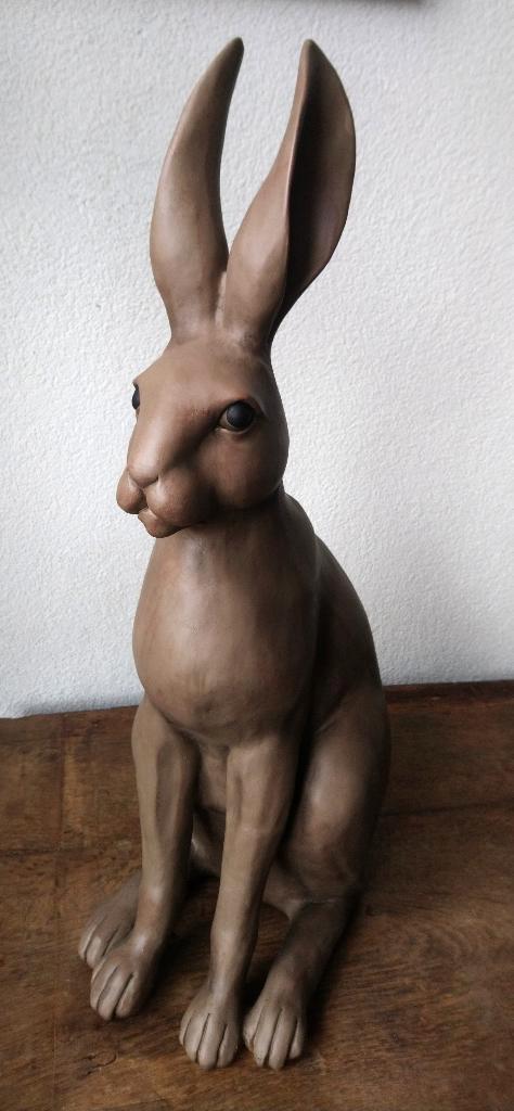 levensechte Haas PASEN beeld puntgaaf 60 cm hoog paasfeest, Antiek en Kunst, Curiosa en Brocante, Ophalen of Verzenden