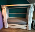 Lifetime hemelbed + uitschuifbed, lattenbodems en matrassen, Ophalen, 85 tot 100 cm, Zo goed als nieuw, Matras