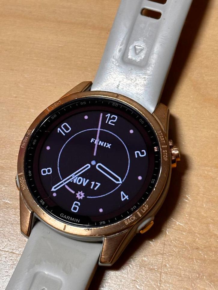 Garmin Fenix 7S Saffier - Topmodel. (GPSinruil-nr 215), Sieraden, Tassen en Uiterlijk, Smartwatches, Zo goed als nieuw, Android