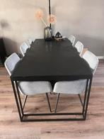Industriële (met staal )inboedel oa eettafel salontafel, Huis en Inrichting, 100 tot 150 cm, Zo goed als nieuw, Rechthoekig, 50 tot 100 cm
