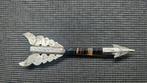 Antieke broche Agaat met zilver Silver Arrow. Zilveren pijl, Ophalen of Verzenden, Zilver