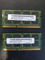 2x Micron 4GB 2RX8 PC3L 12800S DDR3, Computers en Software, RAM geheugen, Ophalen of Verzenden, Gebruikt, DDR3, Laptop