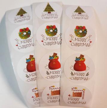 Sluitstickers kerst stickers merry christmas wensetiketten beschikbaar voor biedingen