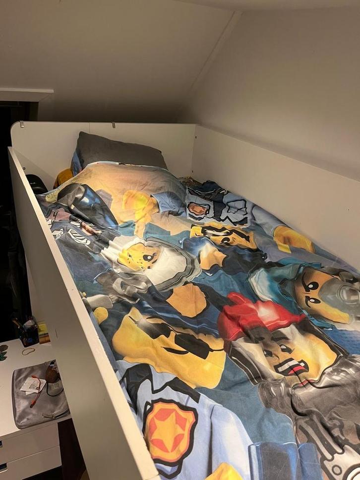 Halfhoogslaper met bureau en kast Ikea Stuva, Kinderen en Baby's, Kinderkamer | Stapelbedden en Hoogslapers, Gebruikt, Halfhoogslaper