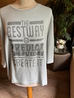 Monari T-shirt licht grijs mt. 44, Maat 42/44 (L), Ophalen of Verzenden, Zo goed als nieuw, Korte mouw