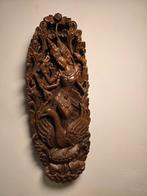 Houten Wandpaneel met Godin en Zwaan, Ophalen