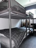 IKEA stapelbed grijs inclusief matrassen en beddengoed, Ophalen, 90 cm, 200 cm, Stapelbed