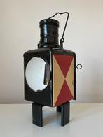 Antieke, industriële Duitse treinlamp, Osmeka jaren ‘60, Trein, Overige typen, Variavintage, Ophalen of Verzenden