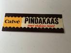 Sticker Calvé pindakaas met stukjes noot, Verzamelen, Verzenden, Zo goed als nieuw, Merk