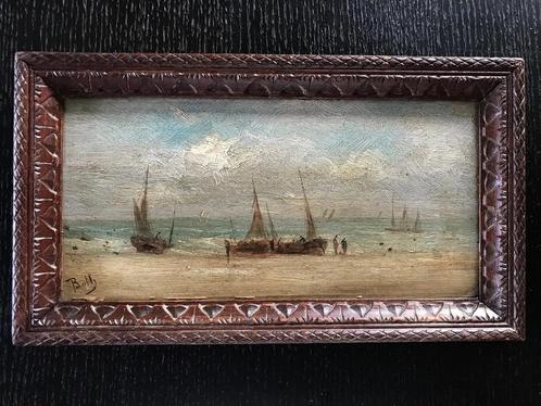 Klein Olieverfschilderij op Houten Paneel – Gesigneerd, Antiek en Kunst, Kunst | Schilderijen | Klassiek, Ophalen of Verzenden