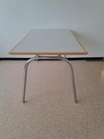 Vintage Thonet eettafel met chroom onderstel, Huis en Inrichting, Tafels | Eettafels, 50 tot 100 cm, 100 tot 150 cm, Gebruikt