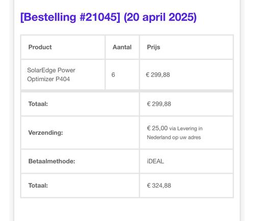Solar Edge power Optimizer P404 nieuw nog in doos, Doe-het-zelf en Verbouw, Zonnepanelen en Toebehoren, Nieuw, Overige typen, Ophalen of Verzenden