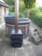 hottub hout gestookt, Tuin en Terras, Bubbelbaden en Hottubs, Ophalen, Gebruikt, Afdekzeil, Vast