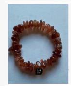 Bijzondere Prachtige zonnesteen edelsteen armband, elastiek, Sieraden, Tassen en Uiterlijk, Edelstenen, Ophalen of Verzenden, Zo goed als nieuw
