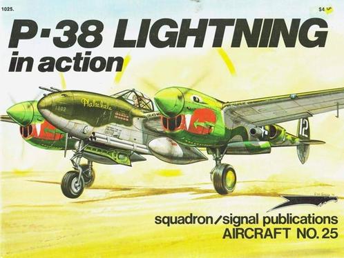 P-38 Lightning in Action - Aircraft No. 25 Paperback – 1976, Boeken, Oorlog en Militair, Zo goed als nieuw, Luchtmacht, Tweede Wereldoorlog