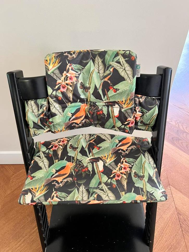 Jungle / botanische kussenset voor Stokke Tripp Trapp, Kinderen en Baby's, Kinderstoelen, Zo goed als nieuw, Meegroeistoel, Stoelverkleiner