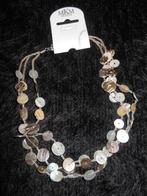 Korte halsketting met schijfjes en kleine kraaltjes, Sieraden, Tassen en Uiterlijk, Kettingen, Verzenden, Nieuw