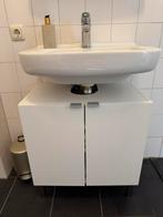 Wastafelkast wit Ikea badkamermeubel badmeubel, Ophalen, (Half)hoge kast, 50 tot 100 cm, Zo goed als nieuw
