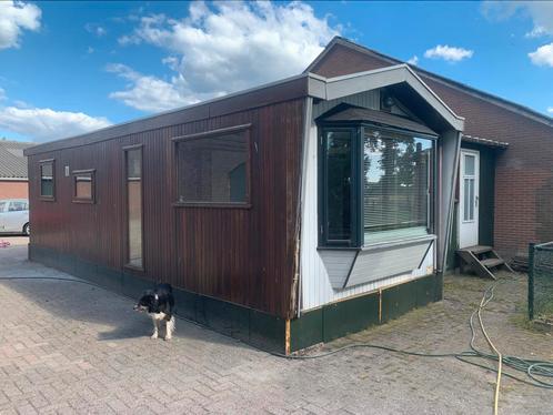 Houten Stacaravan tijdelijke woonruimte keet chalet, Caravans en Kamperen, Stacaravans, Ophalen