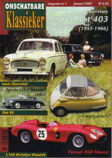 OK 1 2005 : Peugeot 403 - Dwerg auto - Fiat 8V - Porsche 356 beschikbaar voor biedingen