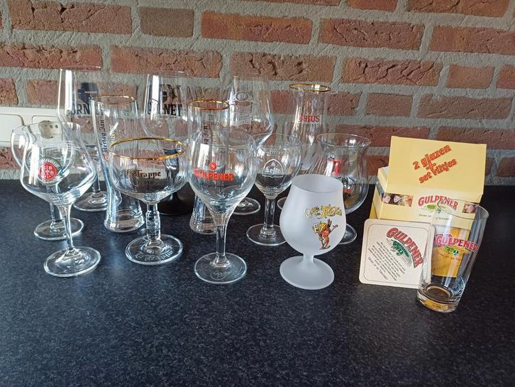 Diverse bierglazen, Verzamelen, Glas en Borrelglaasjes, Zo goed als nieuw, Bierglas, Ophalen of Verzenden