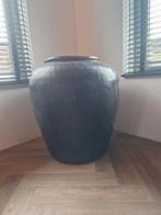 Grote zwarte stenen bloempot - circa 80hx70b cm, Ophalen, Steen, Zwart, Zo goed als nieuw