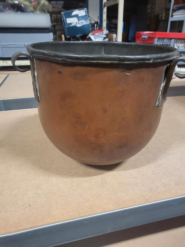 Koperen Ketel met Handvatten, Antiek en Kunst, Antiek | Koper en Brons, Koper, Ophalen of Verzenden