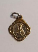 Medaillon Verzilverd Scapulier Virgo Carmeli Cor Jesu, Antiek en Kunst, Antiek | Religie, Ophalen of Verzenden