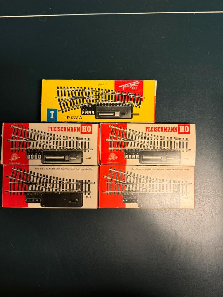 5x Fleischmann wissels in OVP, Hobby en Vrije tijd, Modeltreinen | H0, Nieuw, Rails, Gelijkstroom, Fleischmann, Analoog, Ophalen of Verzenden