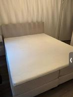 Boxspring Beige 160 x 200 cm inclusief matras, Huis en Inrichting, Ophalen, Beige, Tweepersoons, Zo goed als nieuw