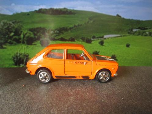 1/43 Fiat 127 Rallye - Mattel Mebetoys A-54 oranje-rood, Hobby en Vrije tijd, Modelauto's | 1:43, Gebruikt, Ophalen of Verzenden