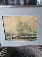 Schilderij met bomen in lijst, Ophalen of Verzenden