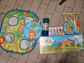 Buitenspeelgoed divers croquet bellenblaas beschikbaar voor biedingen