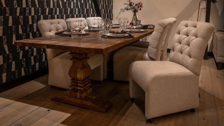 Kloostertafels tot 300cm uit voorraad!, Huis en Inrichting, Tafels | Eettafels, Nieuw, 200 cm of meer, 200 cm of meer, Vijf personen of meer