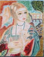 Madonna met hermelijn ". PASTEL., Ophalen of Verzenden