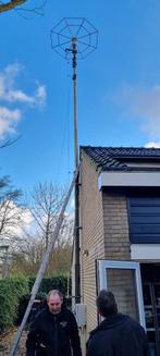 Telescoopmast Geroh 19 meter incl muurbeugels, Telecommunicatie, Antennes en Masten, Ophalen, Gebruikt, Mast