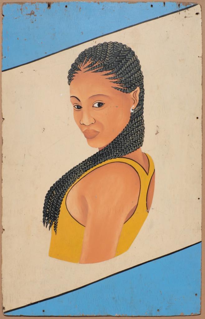 Ewe - Barber Shop Signboard - Togo - Afrika, Antiek en Kunst, Kunst | Niet-Westerse kunst, Ophalen of Verzenden