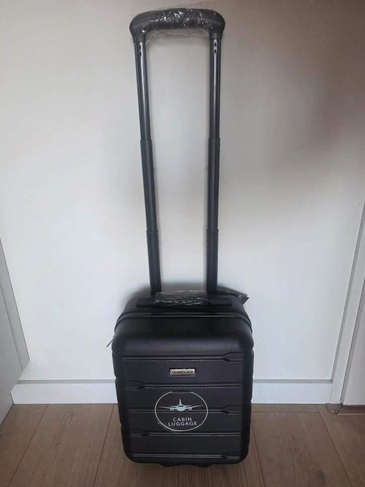 Travelcase, handbagage koffer, zwart, Sieraden, Tassen en Uiterlijk, Koffers, Nieuw, Hard kunststof, 50 tot 60 cm, 35 tot 45 cm