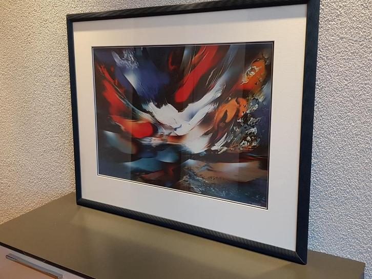 Leonardo Nierman Artworks Abstract 95 * 75 Zwaar Aluminium, Antiek en Kunst, Kunst | Schilderijen | Abstract, Ophalen
