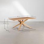 Houten eettafel met houten middenpoot 180cm, Huis en Inrichting, Tafels | Eettafels, Ophalen, Overige materialen, 50 tot 100 cm