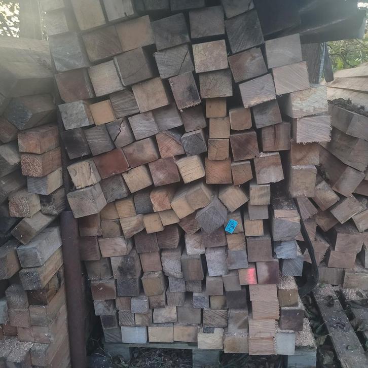 Ruim 2 kuub beuken balken 240 cm lang., Tuin en Terras, Palen, Balken en Planken, Zo goed als nieuw, Balken, 180 tot 250 cm, Ophalen