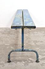 Vintage industriële brocante bank zitbank met patina 192 cm, Ophalen of Verzenden